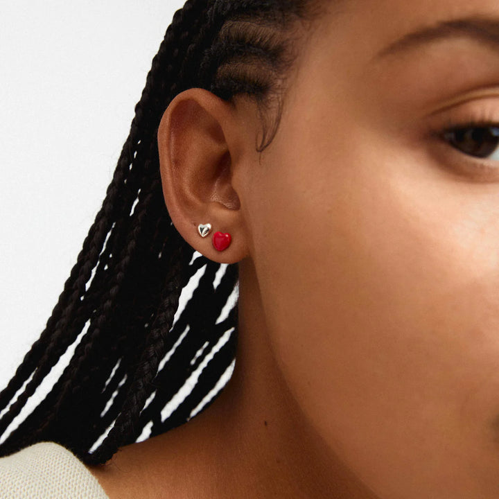Maeve Recycled Red Heart Earrings 2-in-1 Set