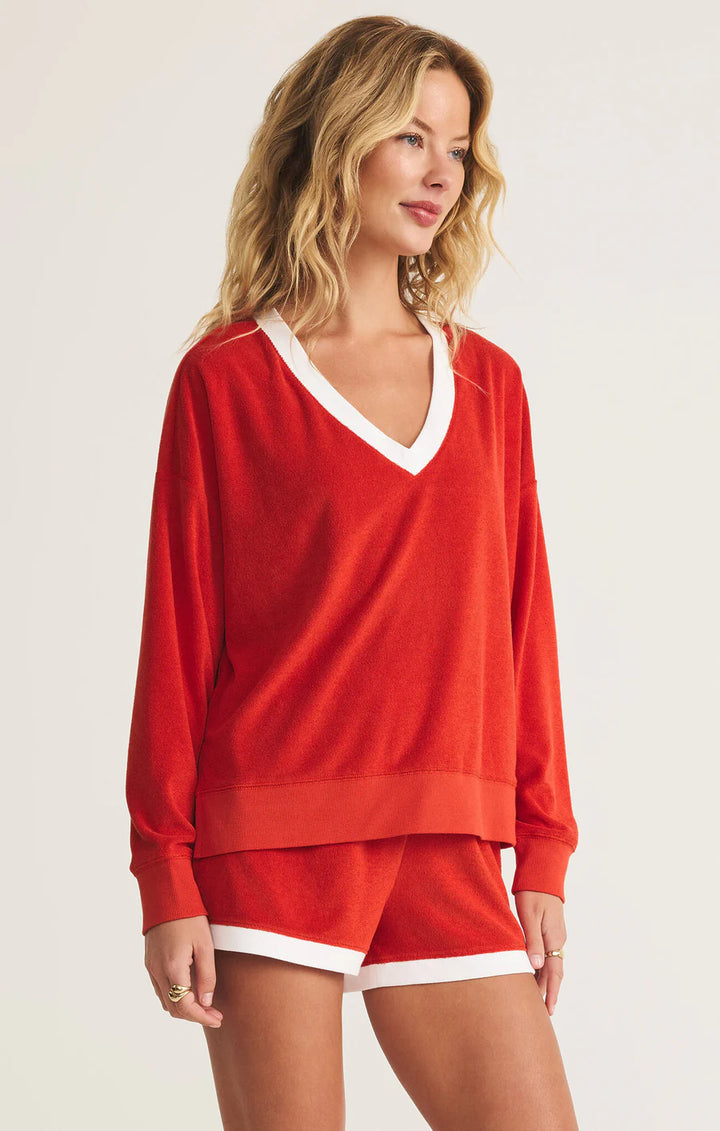 Marx V-Neck Terry Sweatshirt