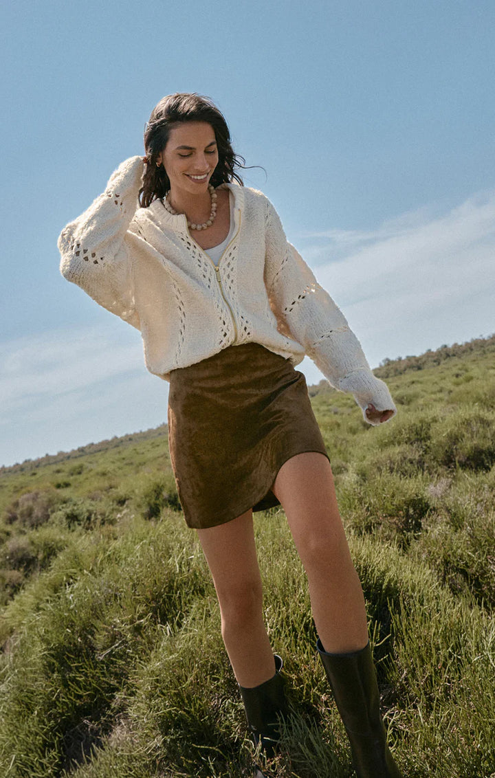 Ciera Vegan Suede Mini Skirt