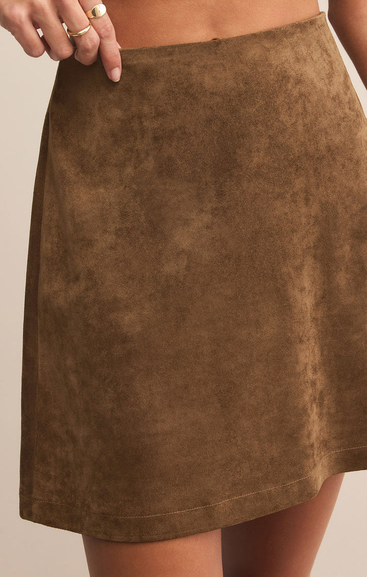 Ciera Vegan Suede Mini Skirt