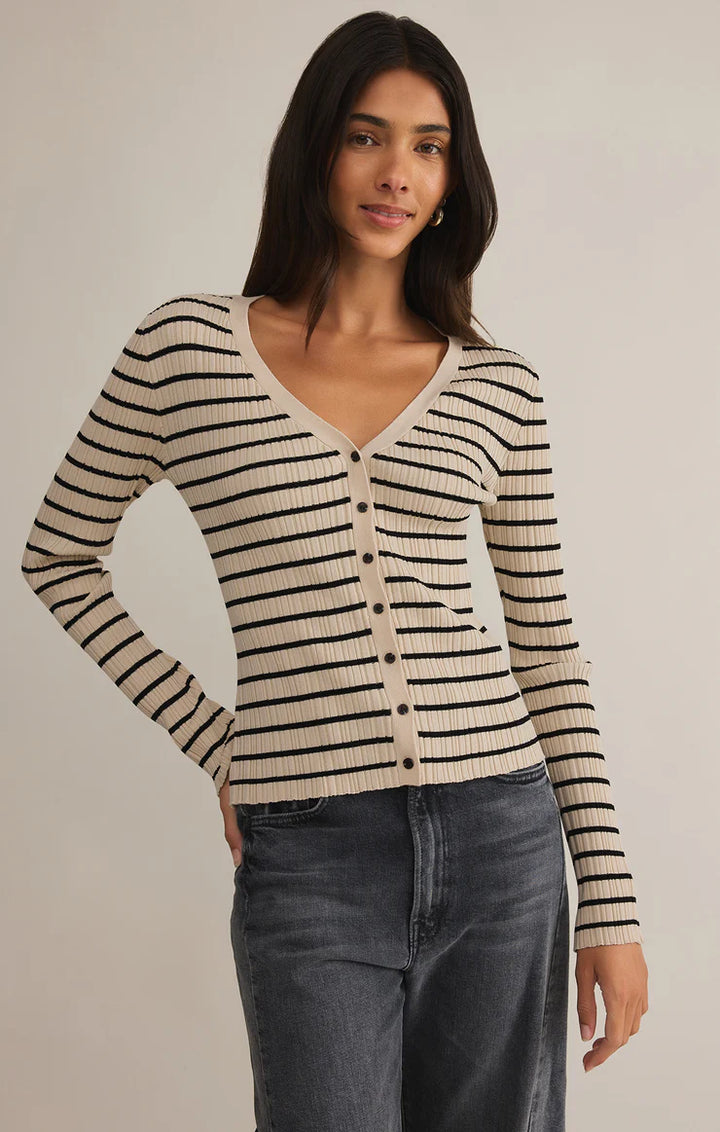 Jordana Stripe Rib Sweater