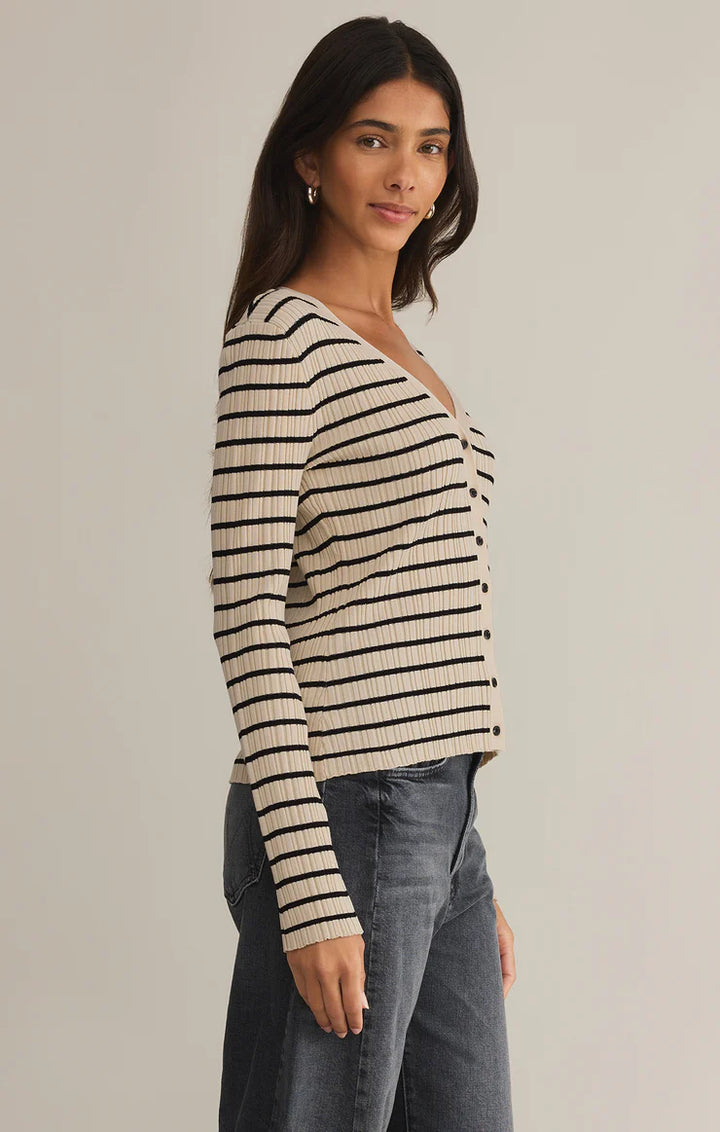 Jordana Stripe Rib Sweater