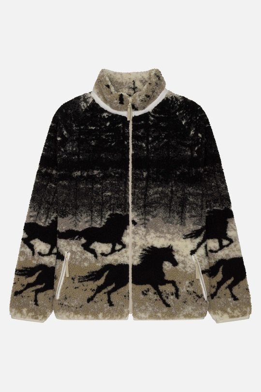 Stallion Print Unisex Terry Fleece Jacket 2.0