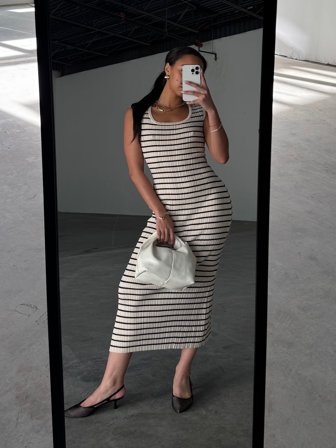 Giselle Stripe Rib Maxi Dress