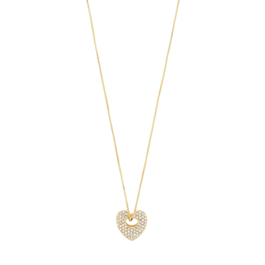 Dune Recycled Crystal Heart Necklace