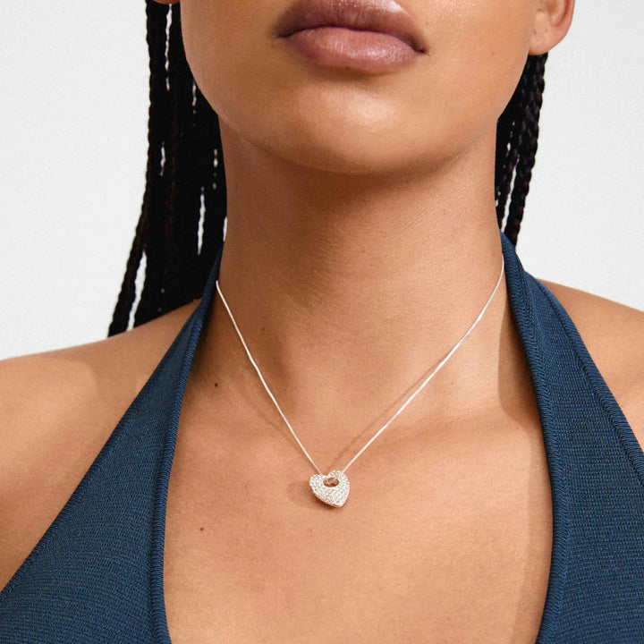 Dune Recycled Crystal Heart Necklace