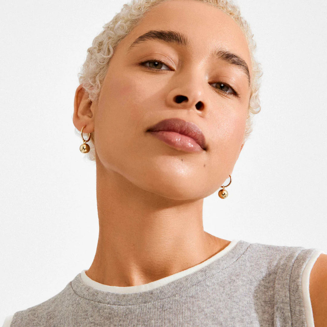 Air Pendant Hoop Earring