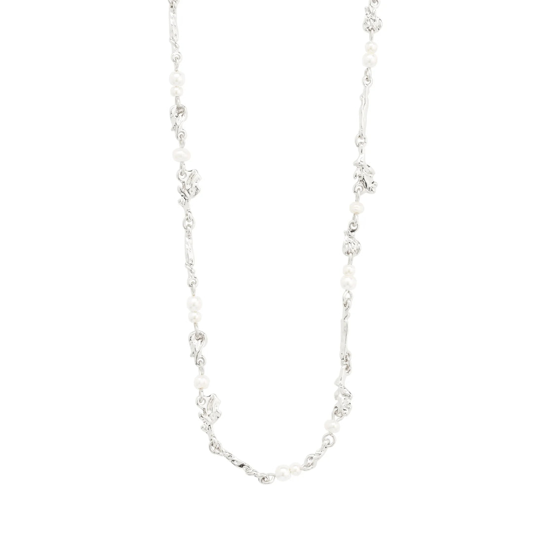 Focus Freshwater Pearl & Organic Shape Necklace