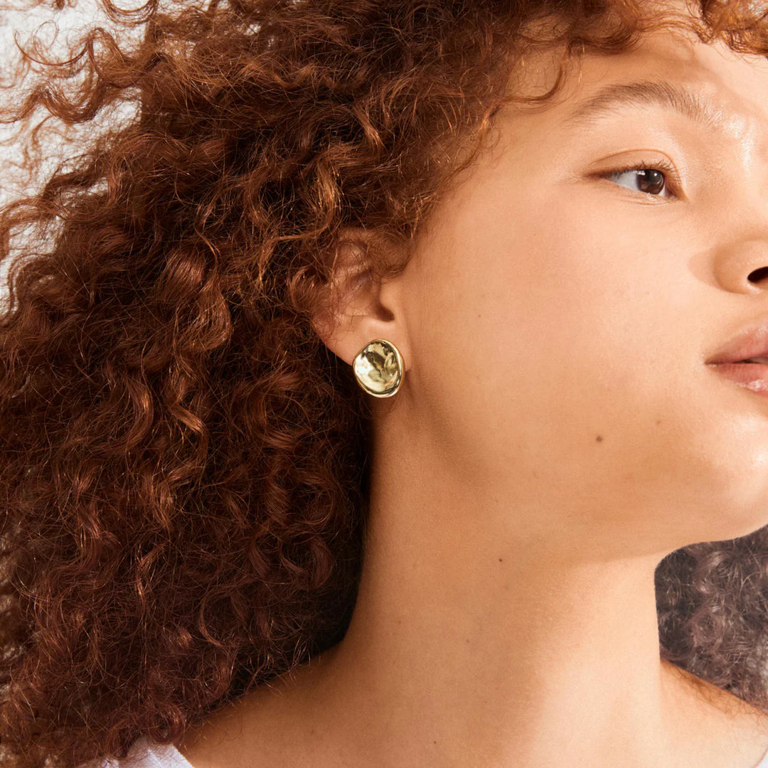 Sparkle Recycled Flat Stud Earrings