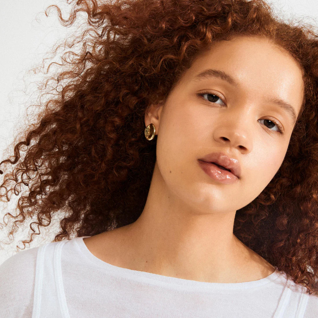 Sparkle Recycled Flat Stud Earrings