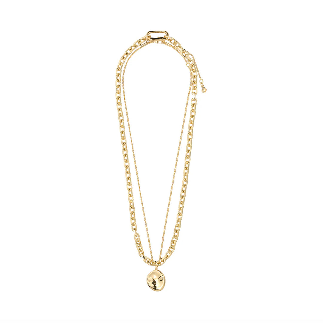 Sparkle Recycled Coin Pendant Necklace 2-in-1