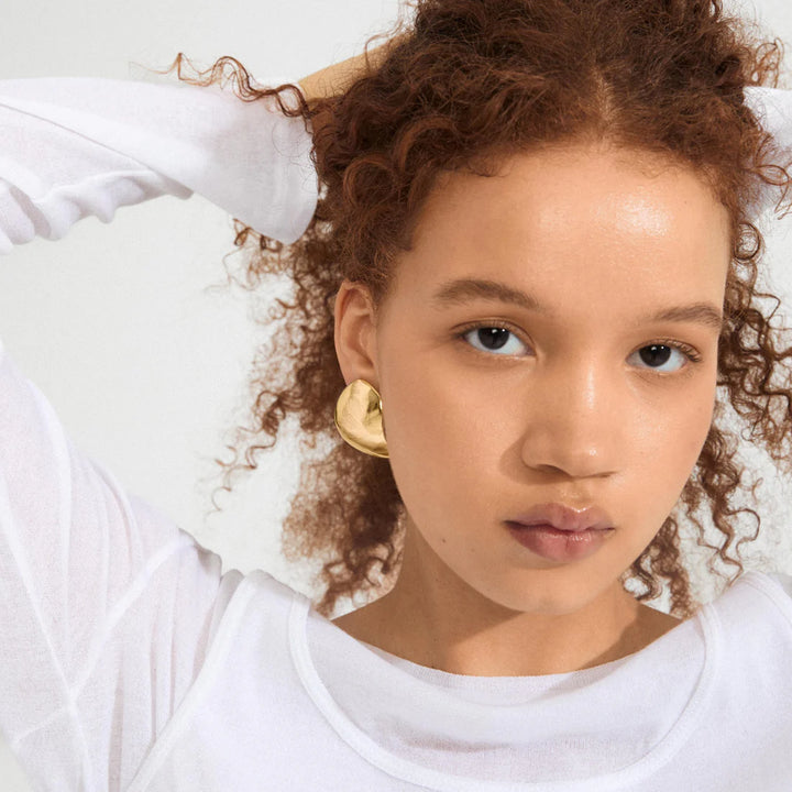 Sparkle Recycled Giga Flat Stud Earrings