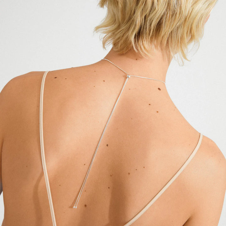 Sparkle Recycled Wavy Pendant Necklace