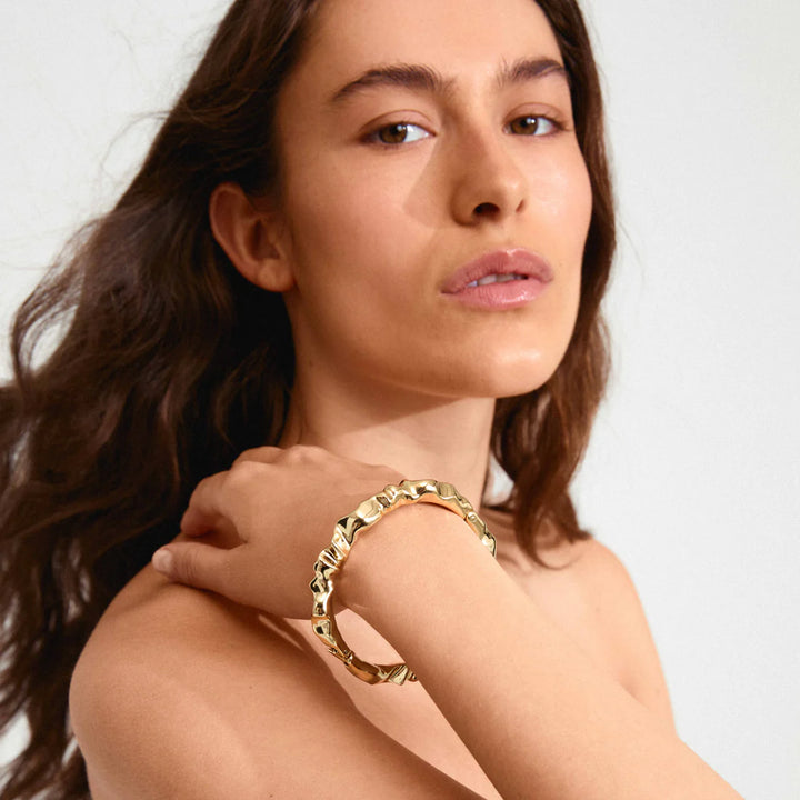 Sunset Recycled Chunky Bangle Bracelet
