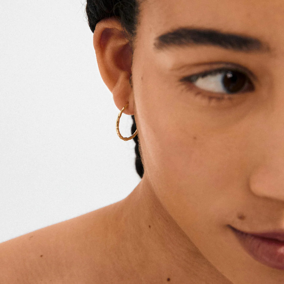 Between Recycled Delicate Hoop Earrings