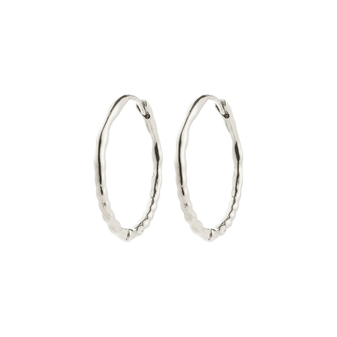 Between Recycled Delicate Hoop Earrings