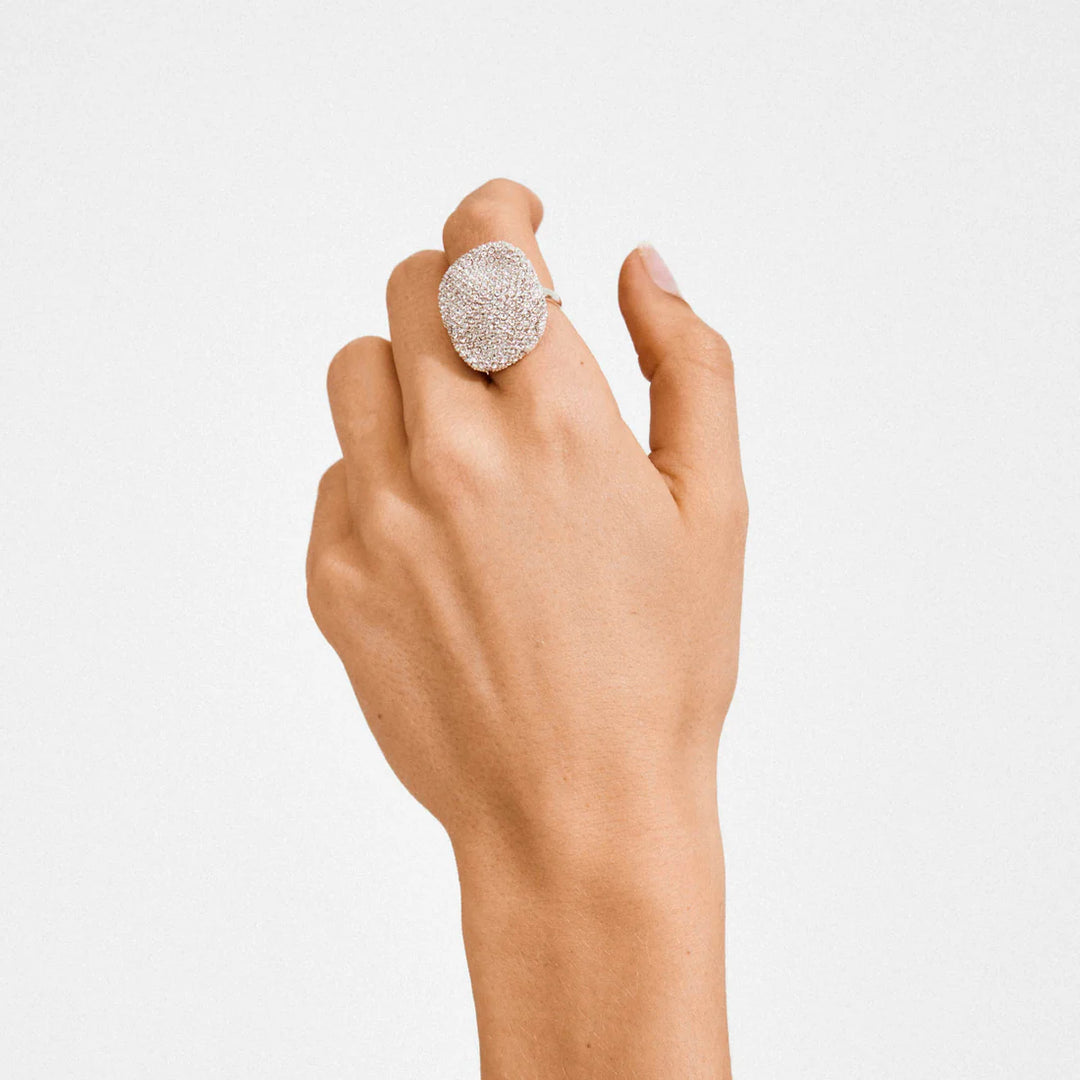 Ember Recycled Crystal Chunky Ring