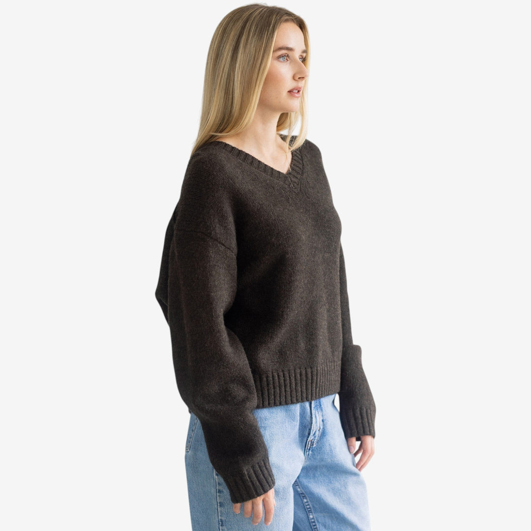 Knit V Neck Sweater