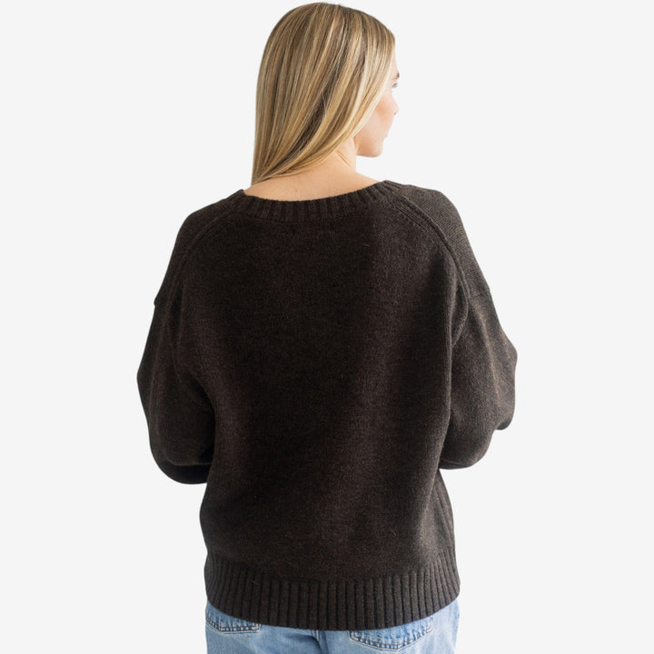 Knit V Neck Sweater