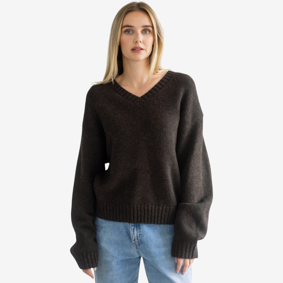 Knit V Neck Sweater