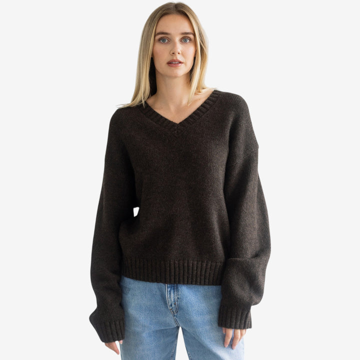 Knit V Neck Sweater