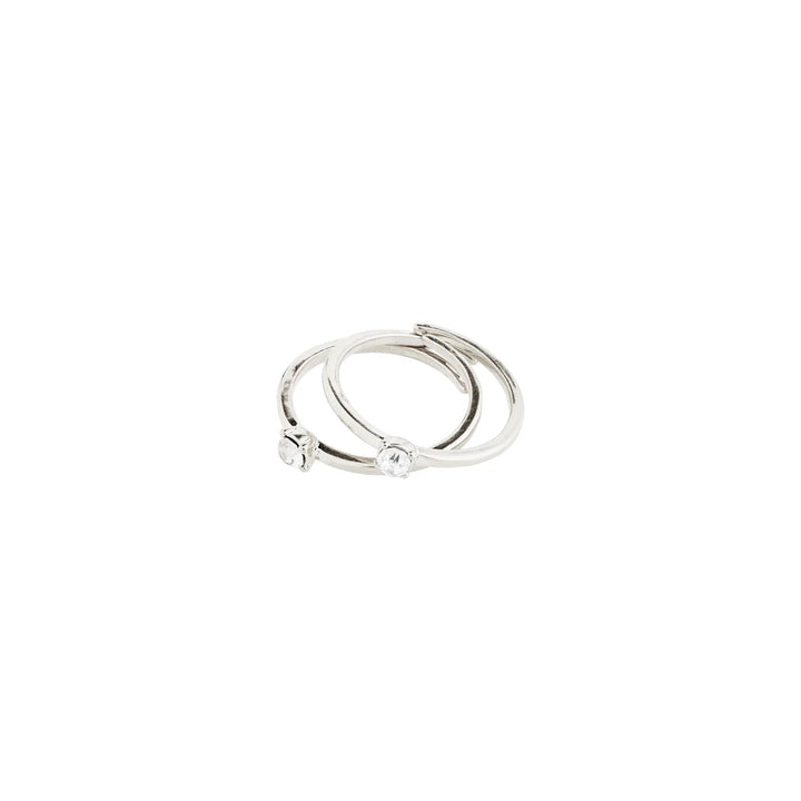 Sky Recycled Crystal Rings, 2-in-1