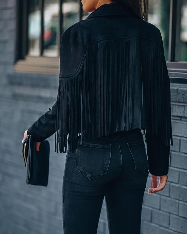 Suede Fringe Jacket