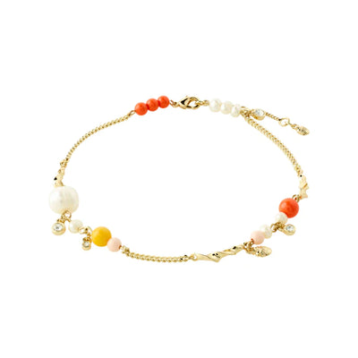 Care Crystal & Freshwater Pearl Ankle Chain