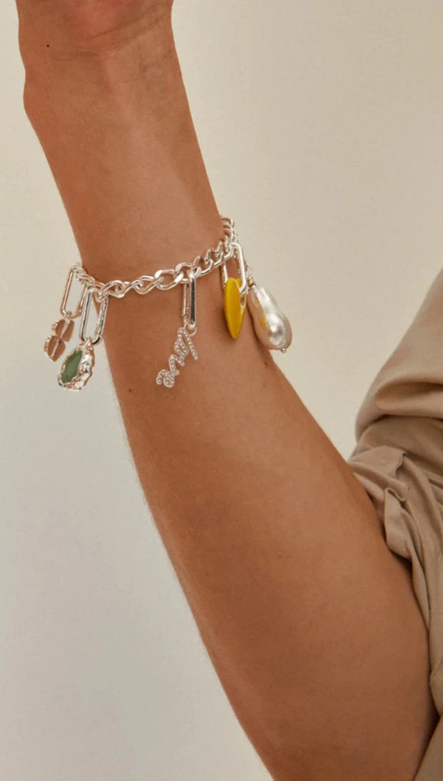 Curb Chain Charm Bracelet
