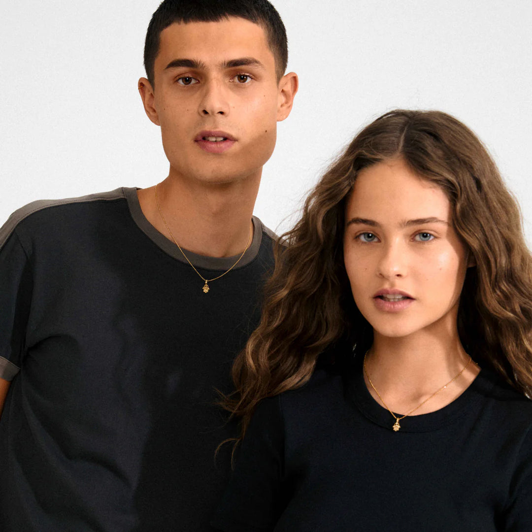 Charm Recycled Mini Crystal Hamsa Pendant