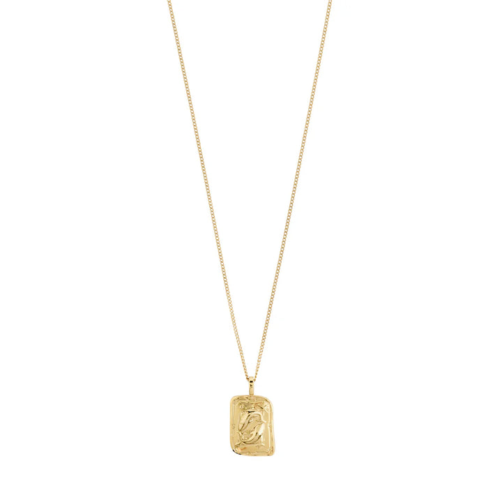 Horoscope Double Sided Square Coin Pendant