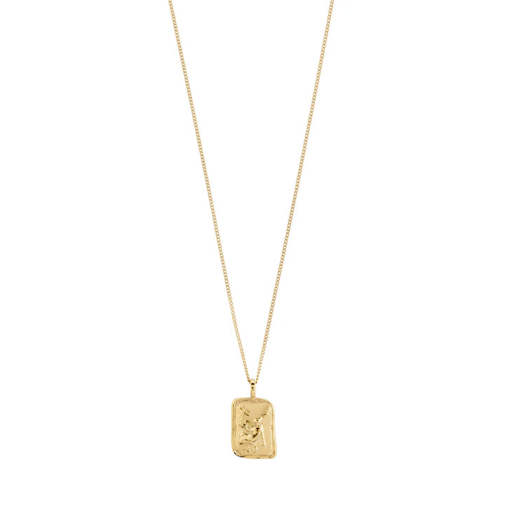 Horoscope Double Sided Square Coin Pendant