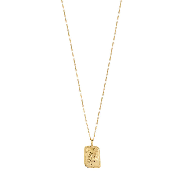 Horoscope Double Sided Square Coin Pendant