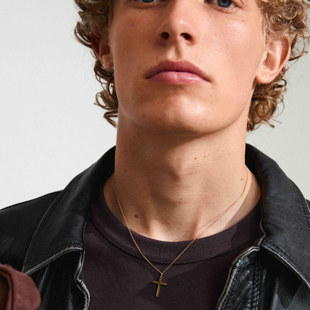 Daisy Recycled Cross Pendant Necklace