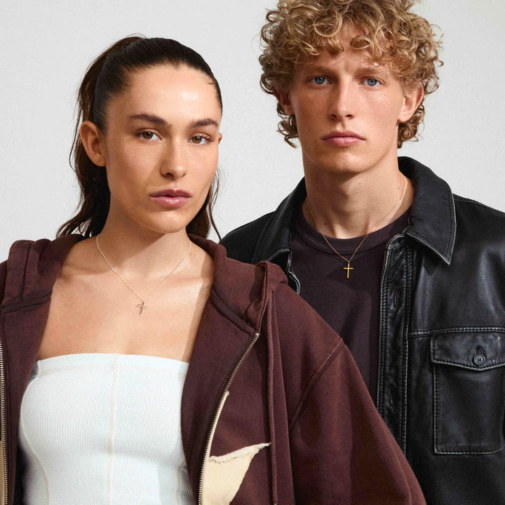 Daisy Recycled Cross Pendant Necklace