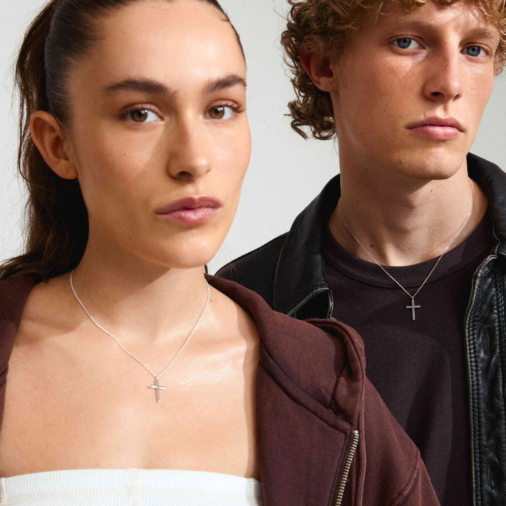 Daisy Recycled Cross Pendant Necklace