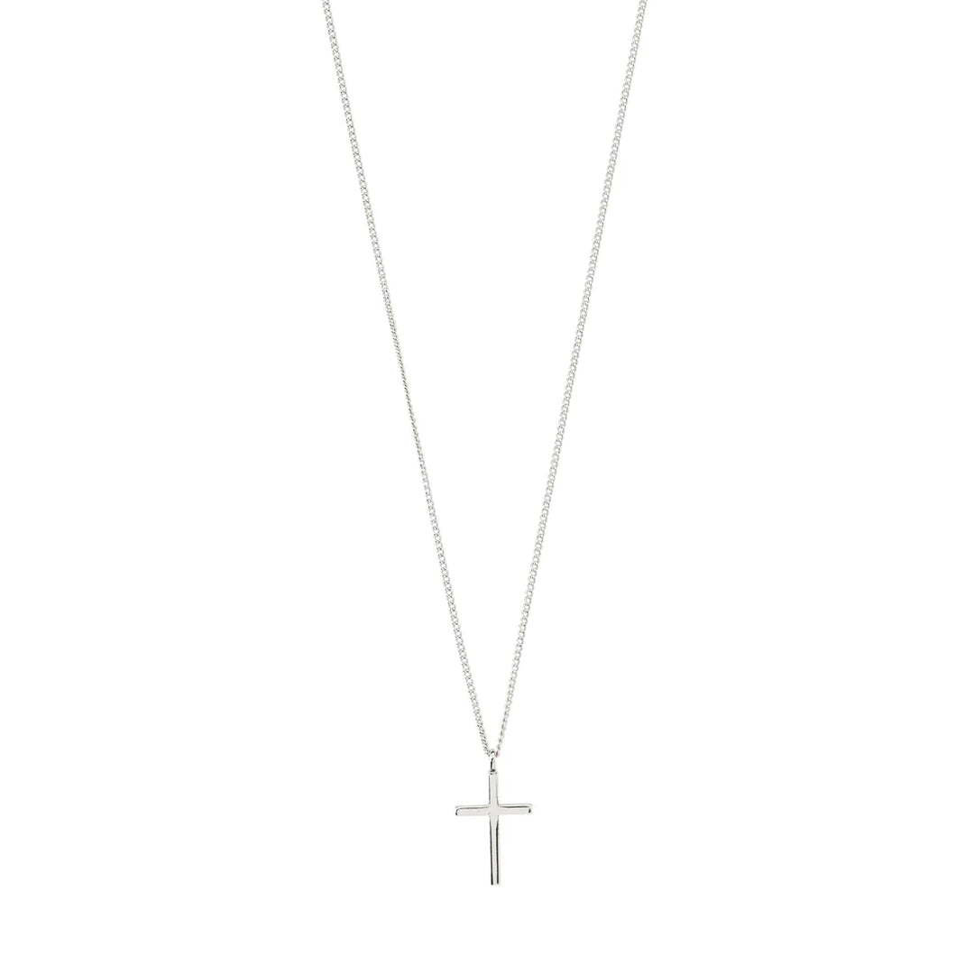 Daisy Recycled Cross Pendant Necklace