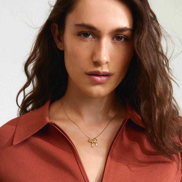 Cassian Recycled Bow Pendant Necklace