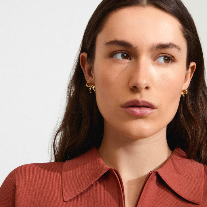 Cassian Recycled Bow Earrings