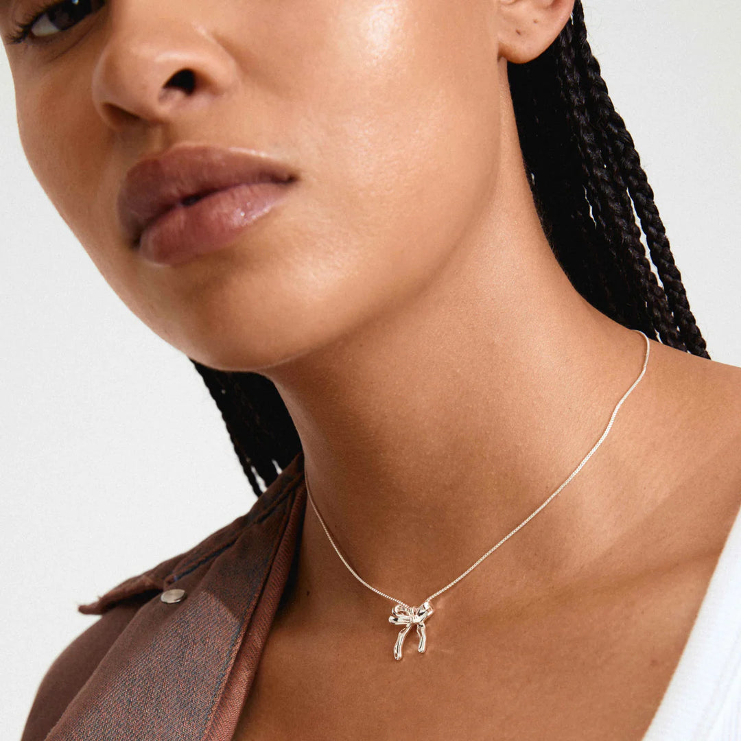 Cassian Recycled Bow Pendant Necklace