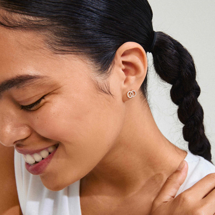 Jolina Recycled Crystal Stud Earrings