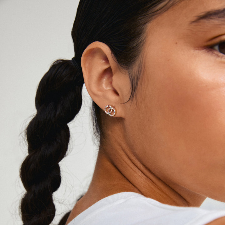 Jolina Recycled Crystal Stud Earrings