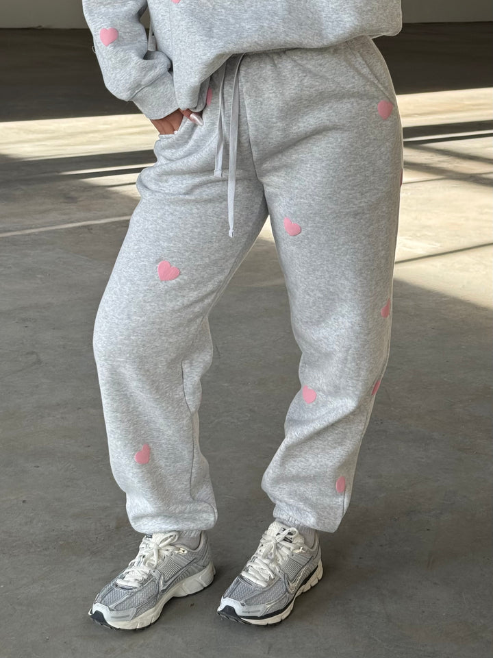 All Over Puff Heart Oversized Jogger