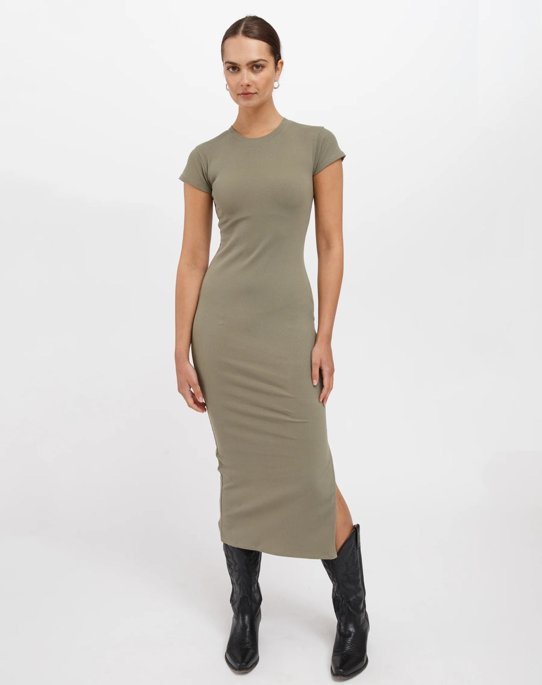 Ribbed Midi Dress