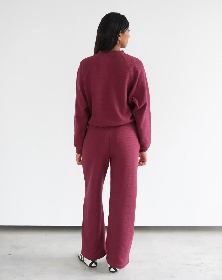 Waffle Wide Leg Pant