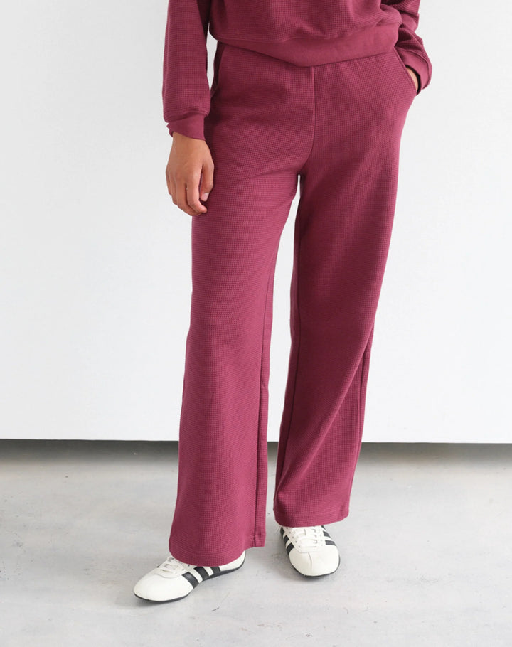 Waffle Wide Leg Pant