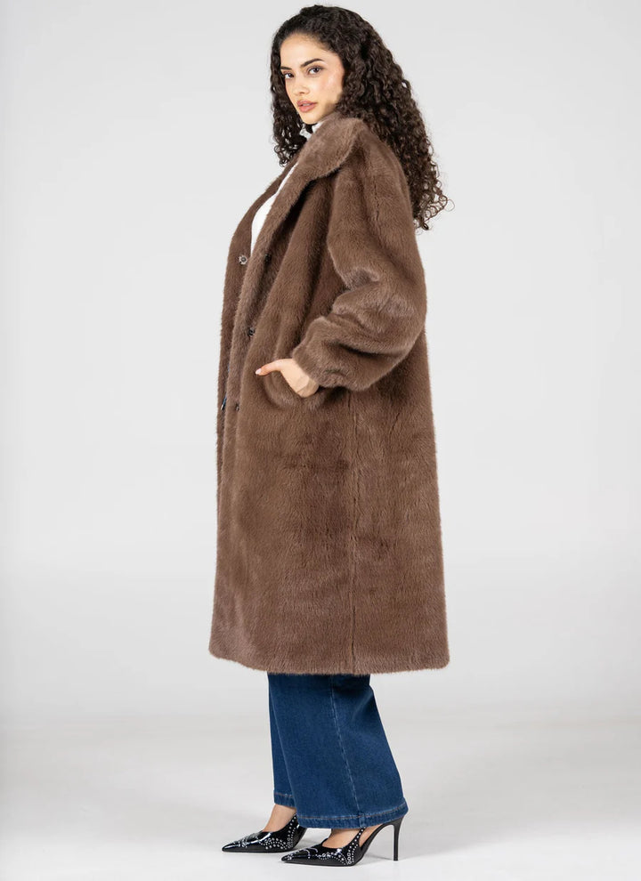 Faux Fur Long Coat