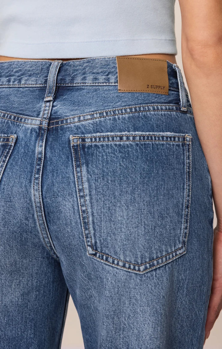 The Off Duty Mid-Rise Bowed Ankle Denim