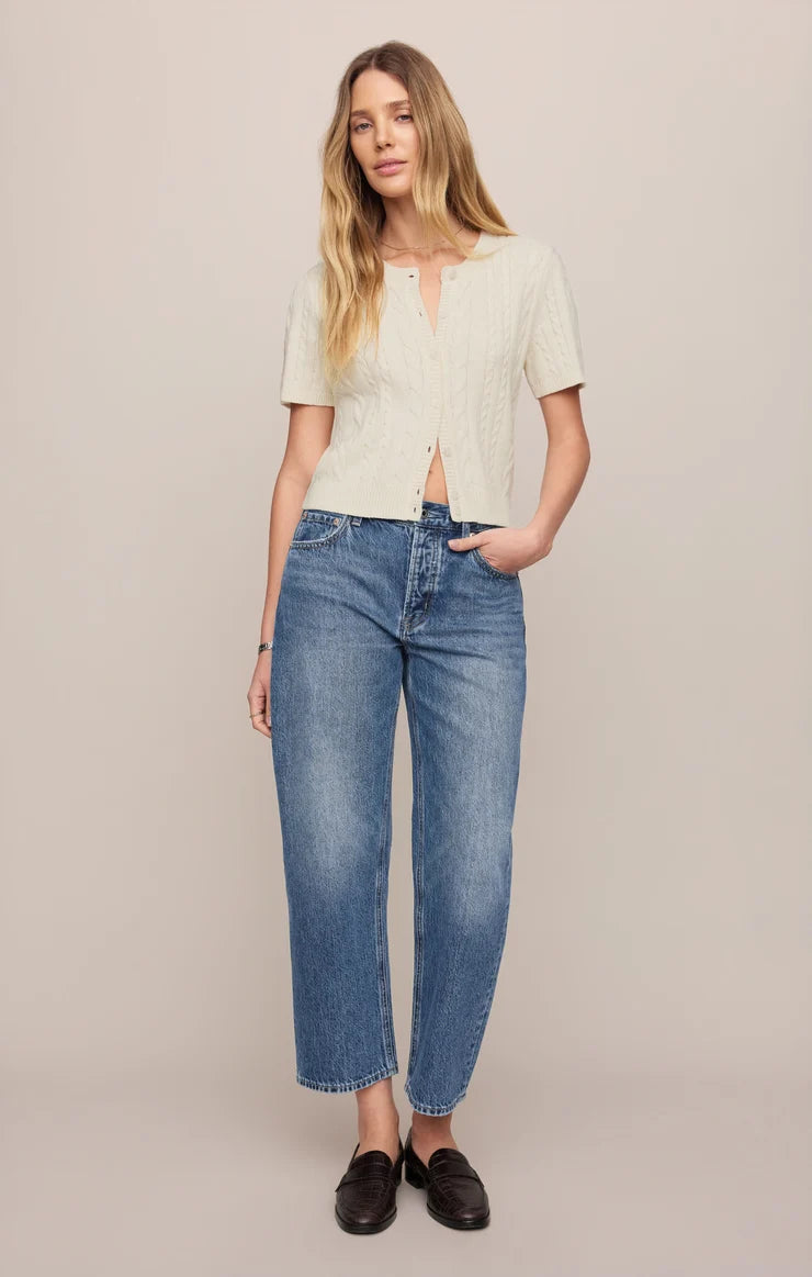 The Off Duty Mid-Rise Bowed Ankle Denim