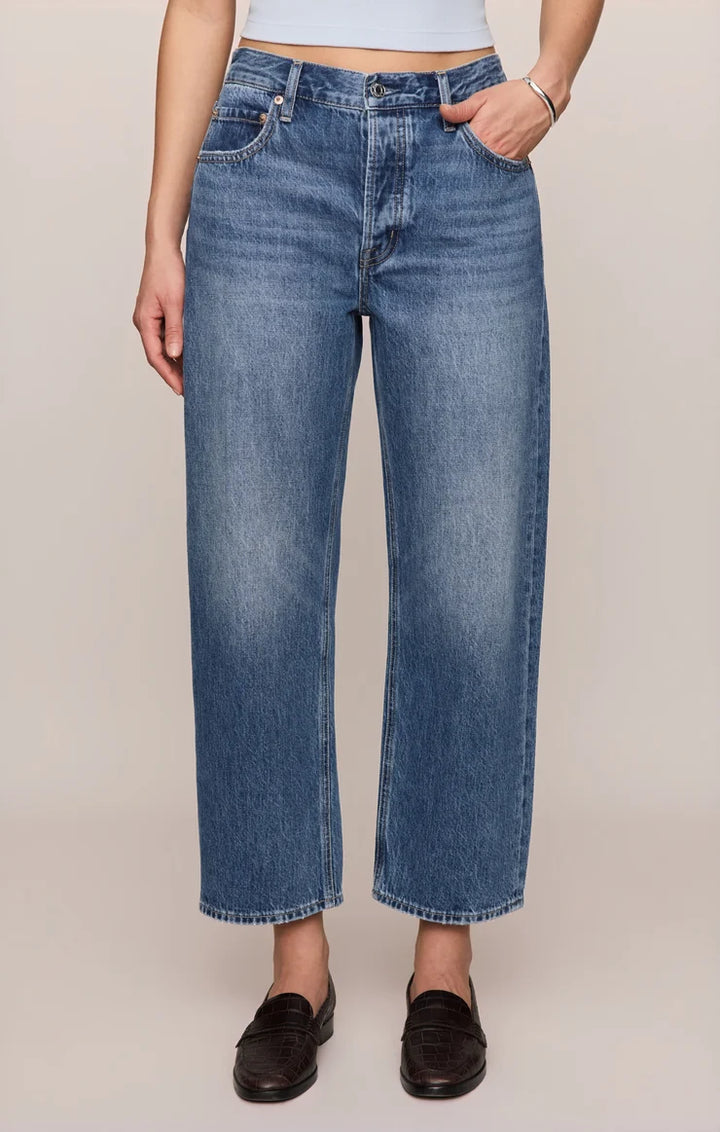 The Off Duty Mid-Rise Bowed Ankle Denim